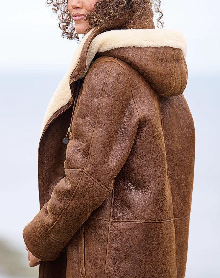 Lunavelline | Mujer Chaqueta de Invierno con Forro y Botones