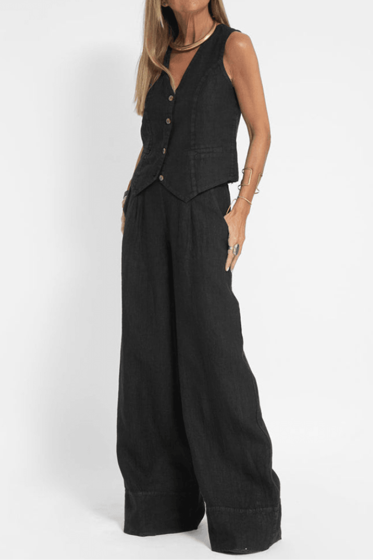 Amarens | Mujer Conjunto de Verano de Dos Piezas Fluido