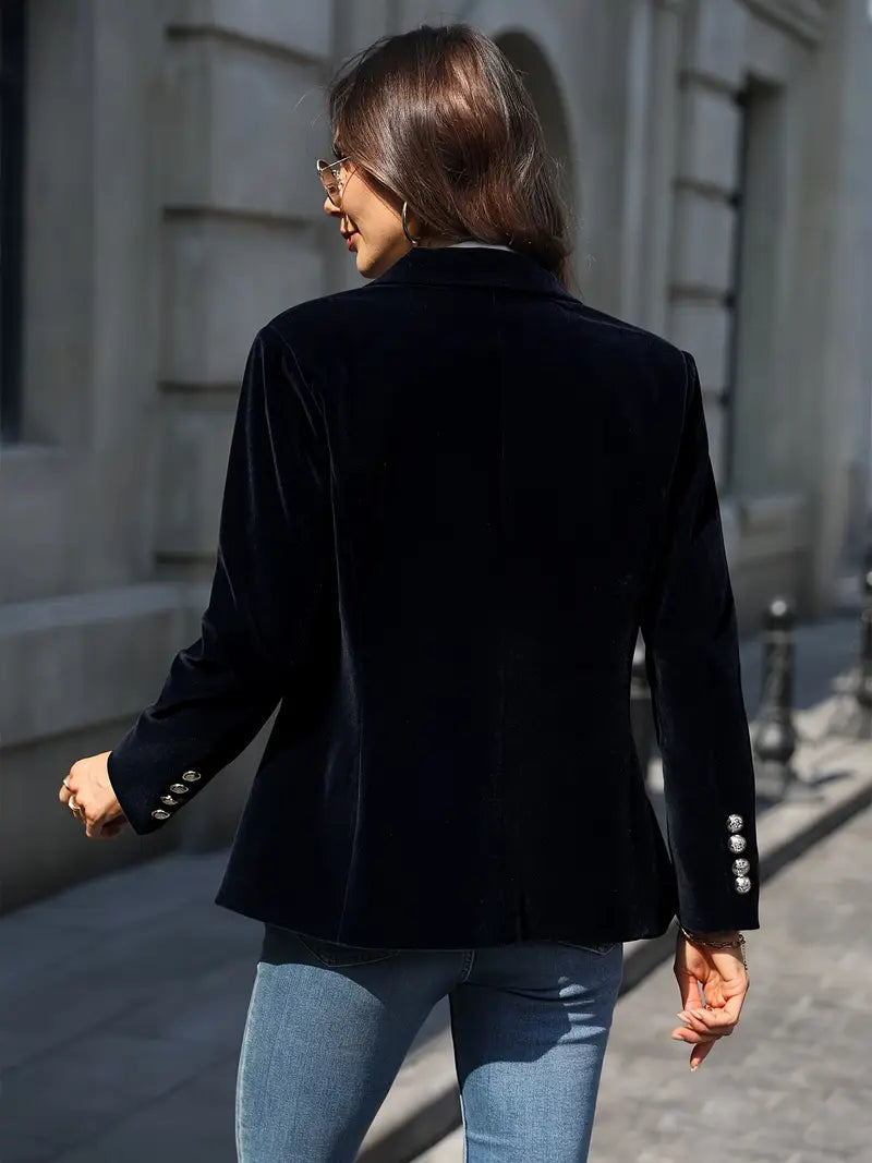 Keet | Mujer Blazer de Terciopelo Elegante Entallado