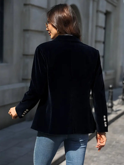 Keet | Mujer Blazer de Terciopelo Elegante Entallado