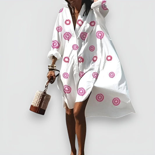 Wibke | Mujer Vestido Camisero Fluido con Botones