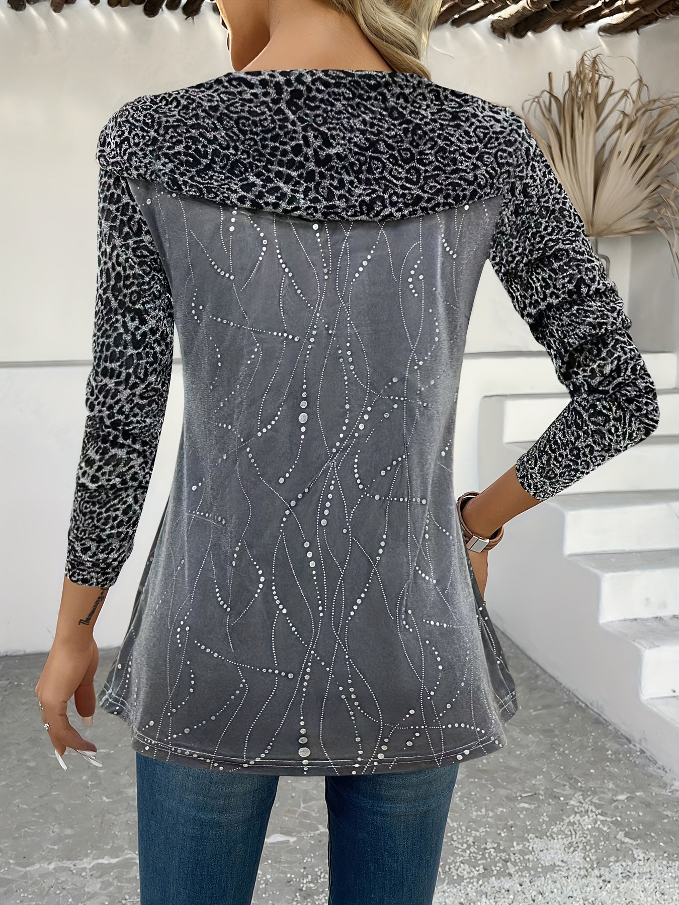 Lunessavine | Mujer Blusa Off-Shoulder Fluida con Detalles Decorativos