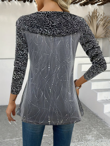 Lunessavine | Mujer Blusa Off-Shoulder Fluida con Detalles Decorativos