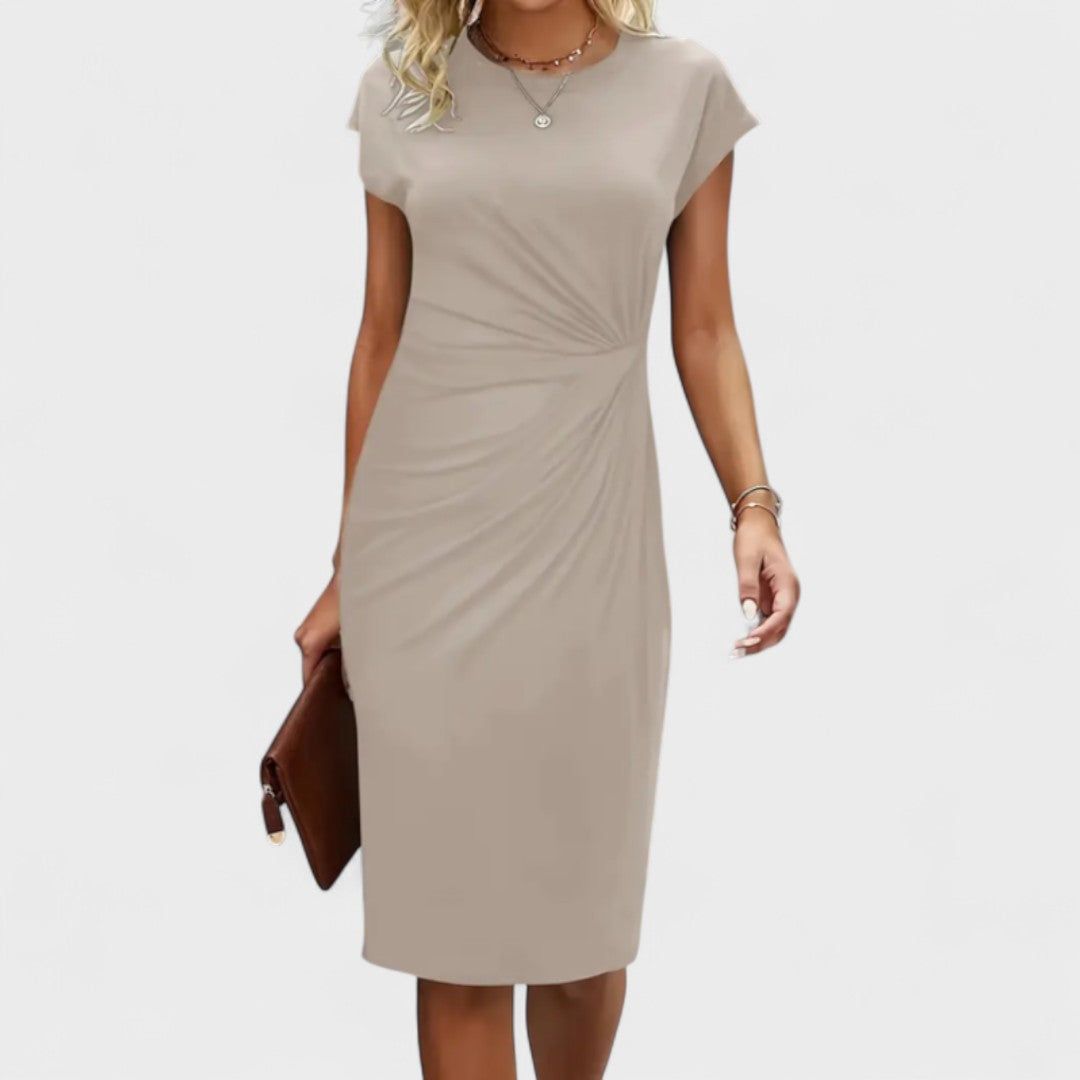 Miranda | Mujer Vestido Tipo Lápiz Ceñido con Giro Lateral