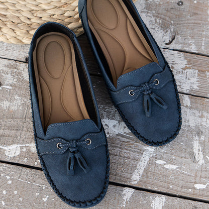 Mariska | Mujer Zapatos Vintage con Detalle de Lazo y Plantilla Acolchada