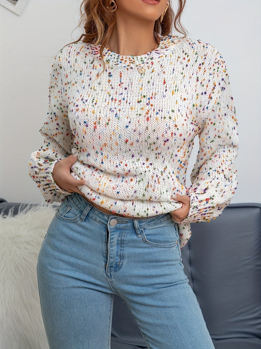 Cecily | Mujer Suéter de Punto Colorido