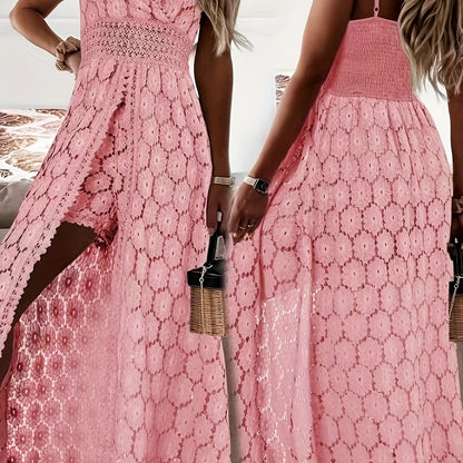 Lisanne | Mujer Vestido Maxi de Encaje con Escote en V