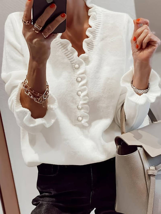 Stefanie | Mujer Blusa Plisada Entallada Favorecedora