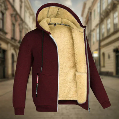 Remy | Hombre Sudadera con Capucha de Forro Polar y Cremallera