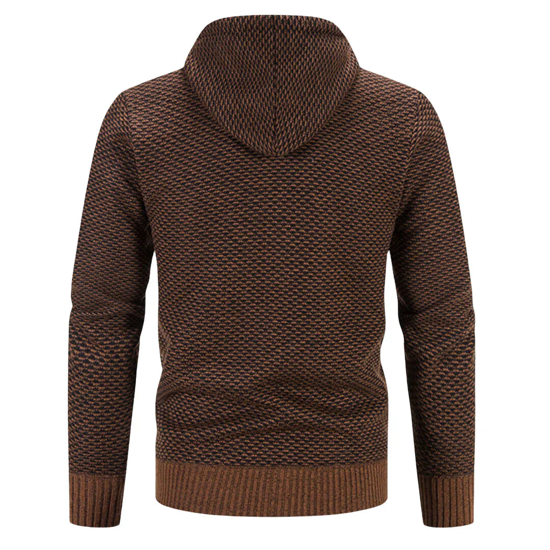 Daan | Hombre Sudadera con Capucha y Cremallera con Forro de Lana