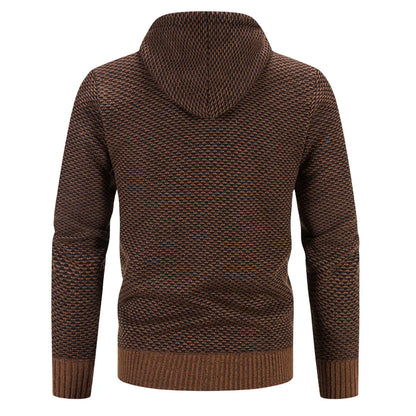 Daan | Hombre Sudadera con Capucha y Cremallera con Forro de Lana
