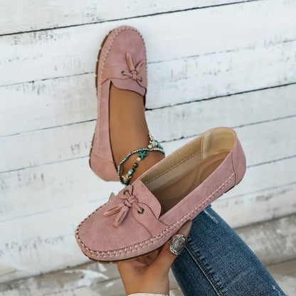 Mariska | Mujer Zapatos Vintage con Detalle de Lazo y Plantilla Acolchada