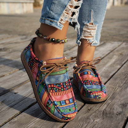 Adeline | Mujer Zapatillas con Estampado Patchwork