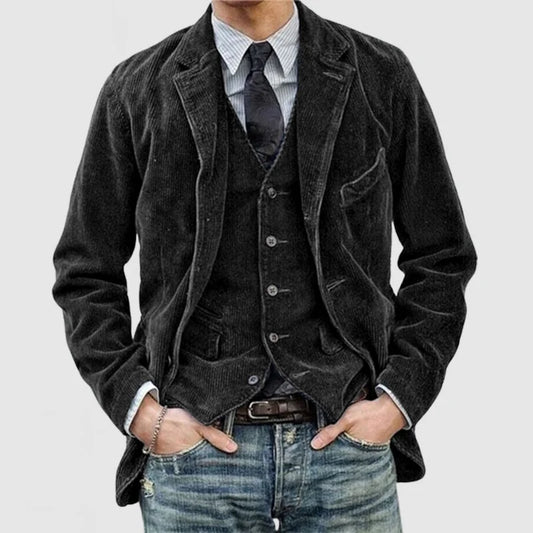 Roman | Hombre Conjunto de Chaqueta y Chaleco de Terciopelo