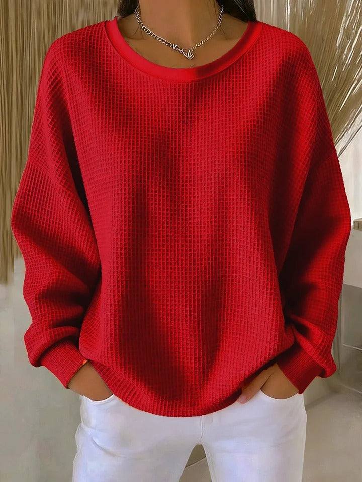 Rhosavienne | Mujer Suéter Texturizado Oversize