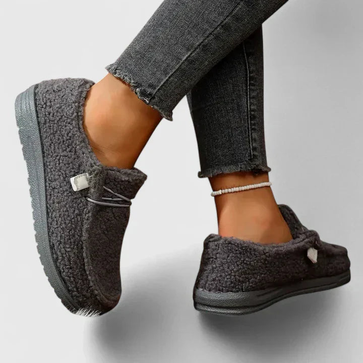 Arya | Mujer Pantuflas de Sherpa Estilo Mocasín