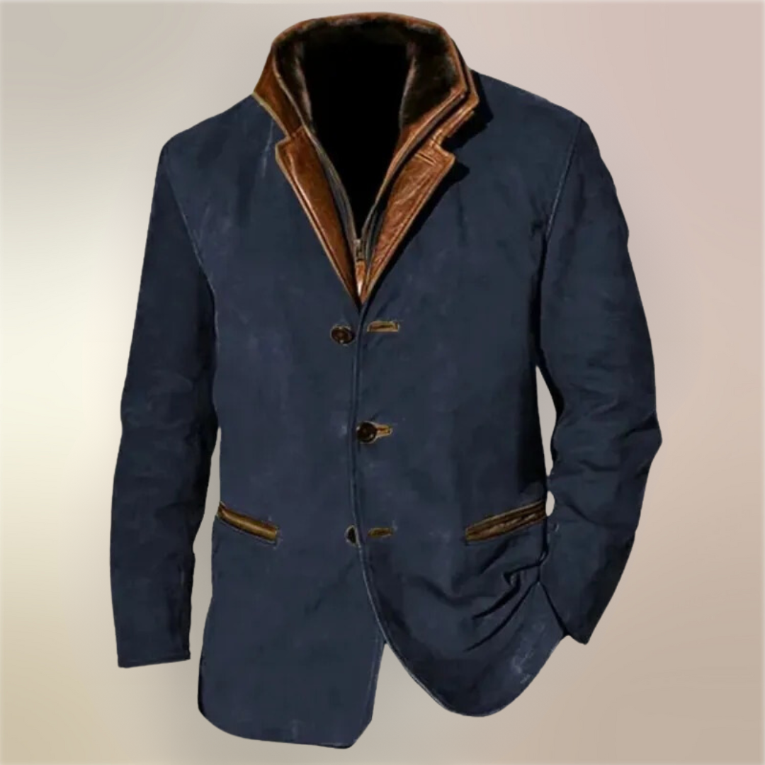 Dries | Hombre Chaqueta Entallada con Cuello Alto
