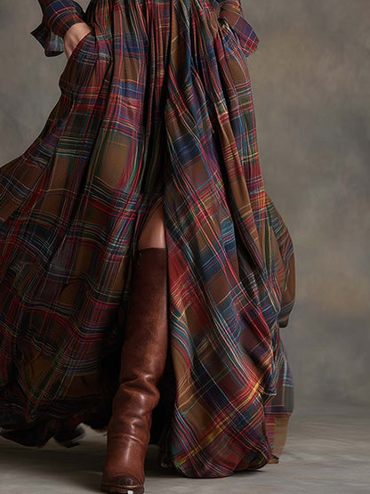 Rachel | Mujer Vestido Camisero a Rayas con Botones y Cintura