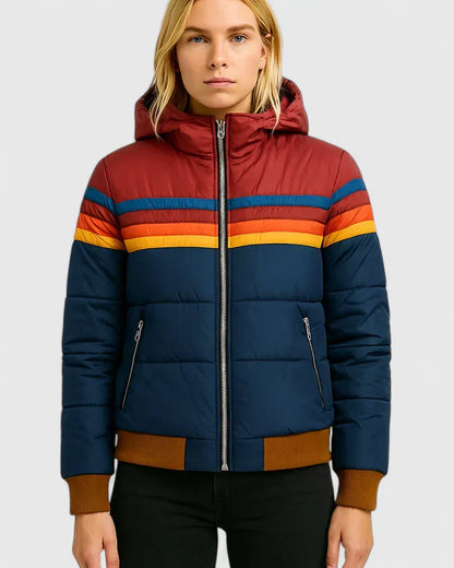 Aurelia | Mujer Chaqueta de Invierno Retro con Cremallera