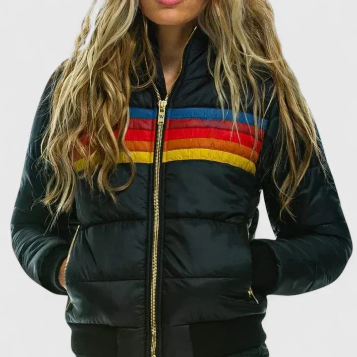 Aurelia | Mujer Chaqueta de Invierno Retro con Cremallera