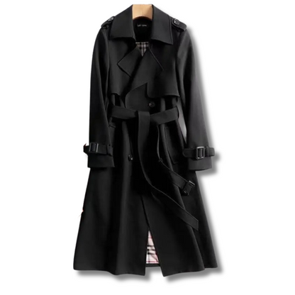 Marja | Mujer Abrigo Trench con Cinturón y Cuello de Solapa