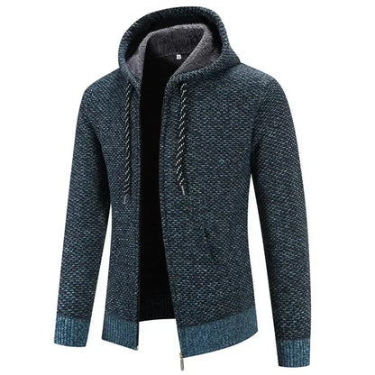 Daan | Hombre Sudadera con Capucha y Cremallera con Forro de Lana