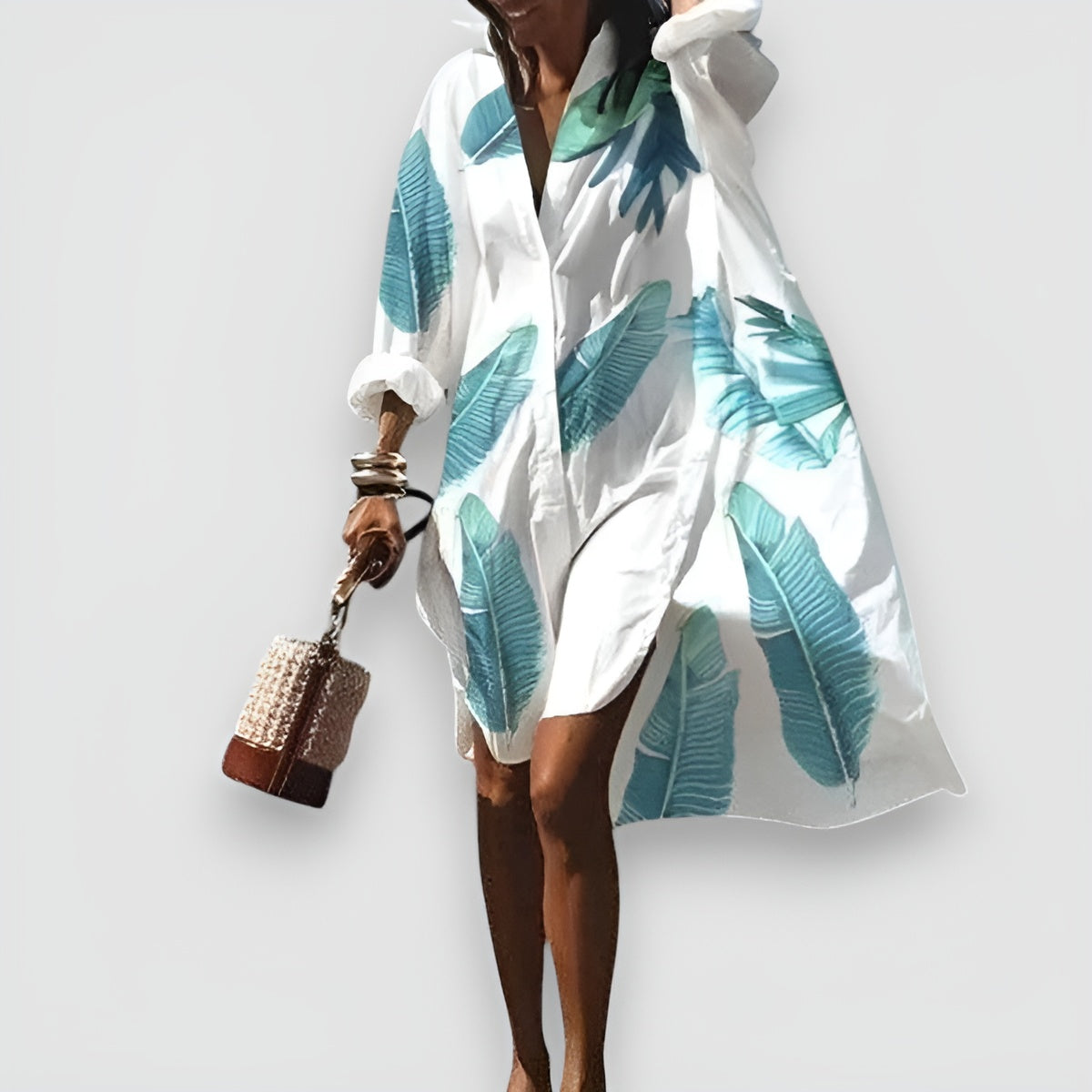 Wibke | Mujer Vestido Camisero Fluido con Botones