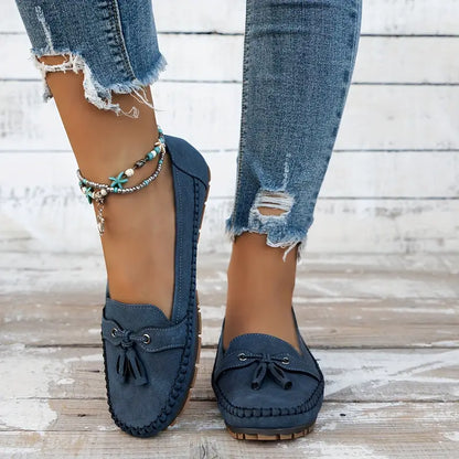 Mariska | Mujer Zapatos Vintage con Detalle de Lazo y Plantilla Acolchada
