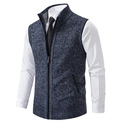 Bremer | Hombre Chaleco Polar Sin Mangas con Cremallera y Bolsillos