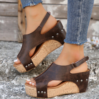 Savanna | Mujer Sandalias de PU con Suela de Goma