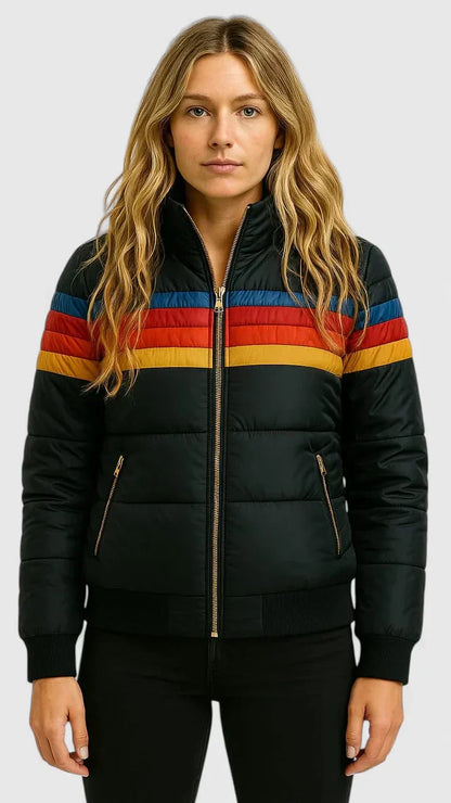 Aurelia | Mujer Chaqueta de Invierno Retro con Cremallera