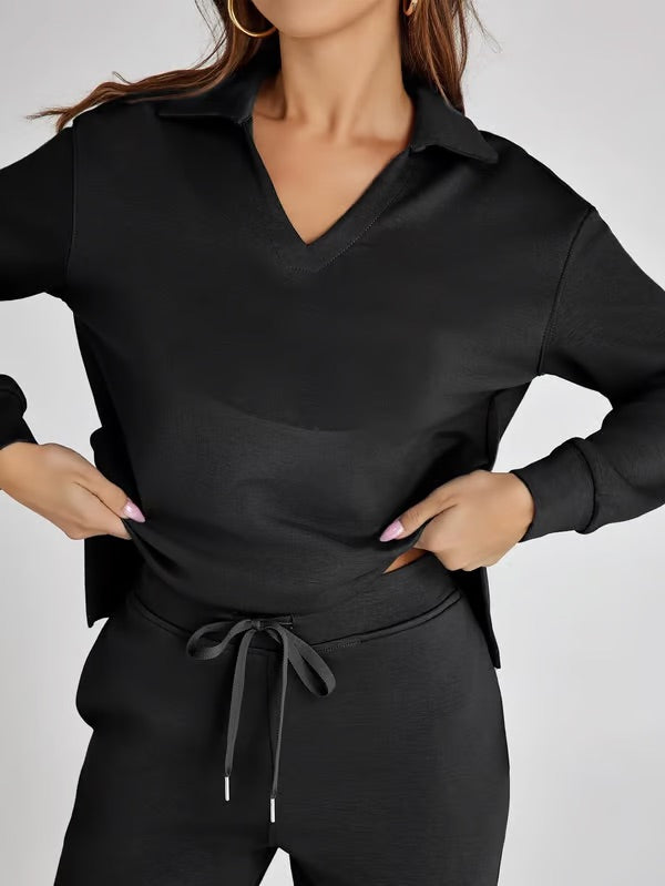 Nova | Mujer Conjunto de Dos Piezas con Camiseta Oversize y Pantalón de Cintura Alta