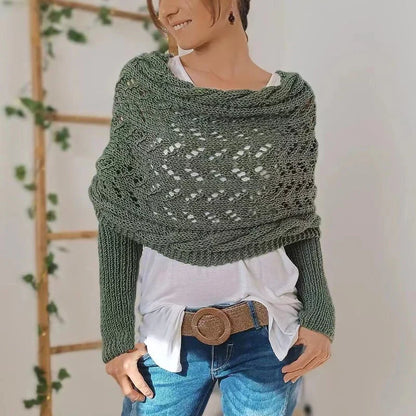 Rosa | Mujer Shrug de Punto Calado para Capas