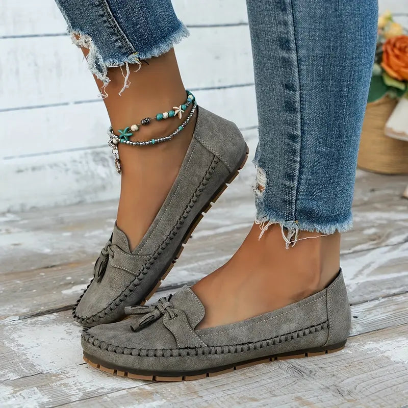 Mariska | Mujer Zapatos Vintage con Detalle de Lazo y Plantilla Acolchada