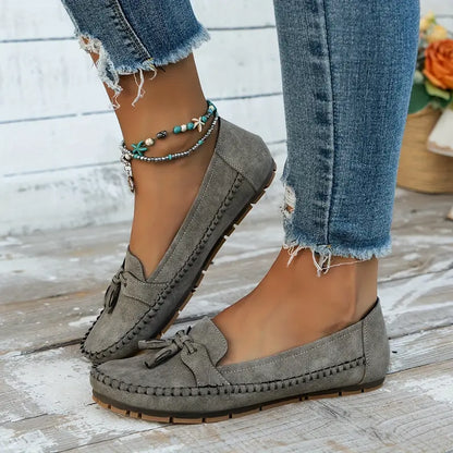 Mariska | Mujer Zapatos Vintage con Detalle de Lazo y Plantilla Acolchada