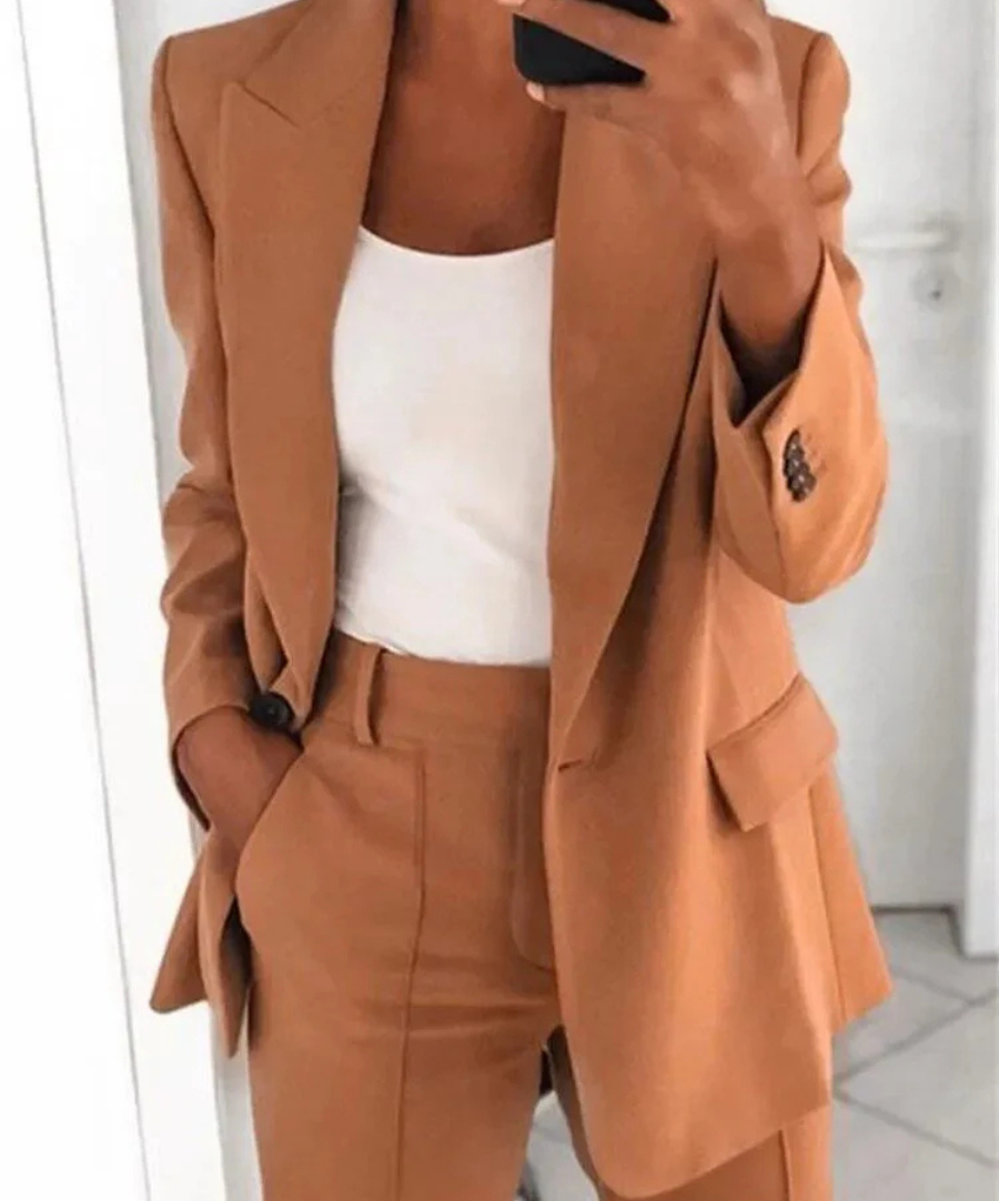 Megan | Mujer Traje Formal de Dos Piezas Elegante