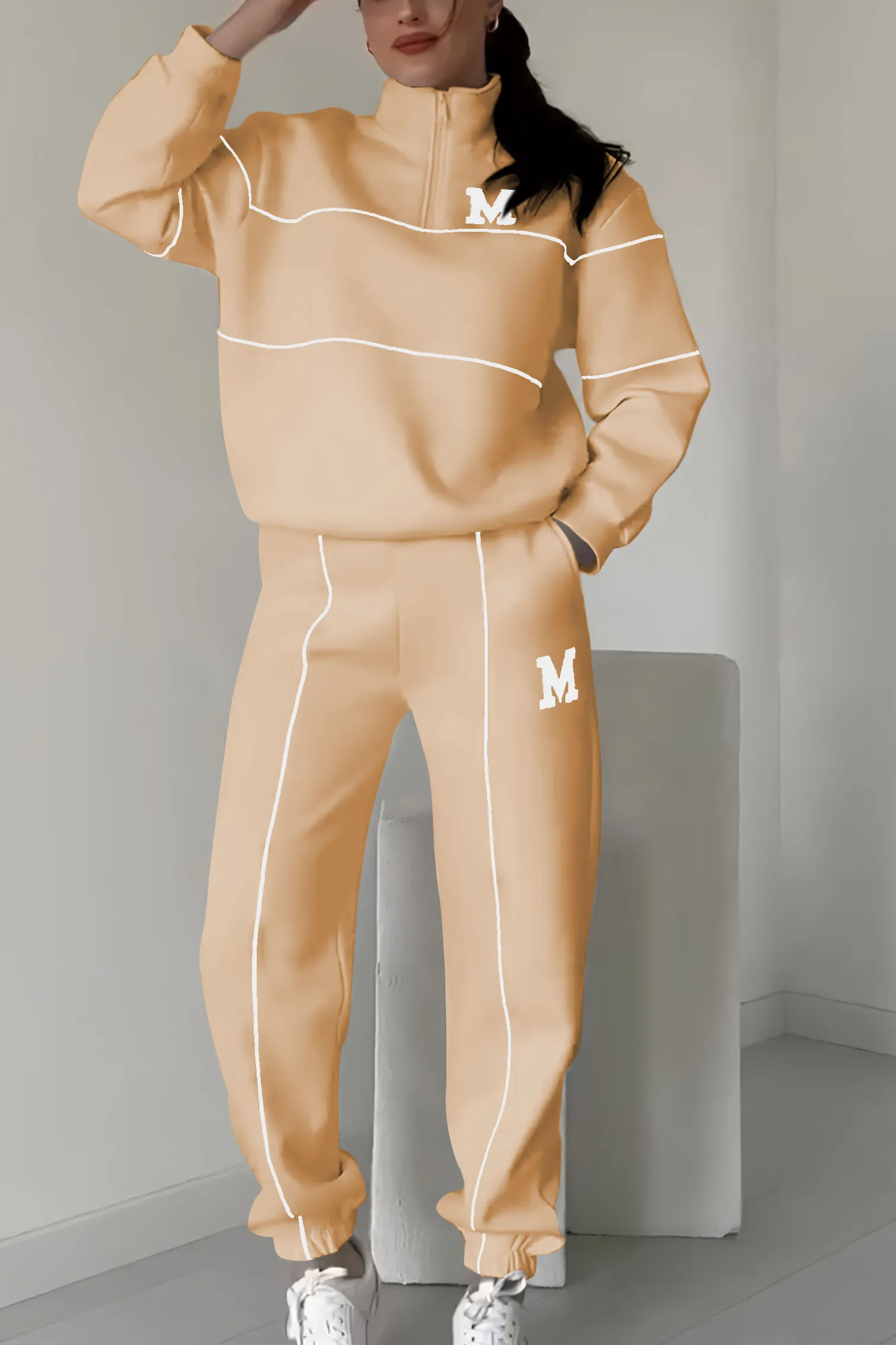 Brianna | Mujer Conjunto Deportivo con Media Cremallera y Pantalón Jogger