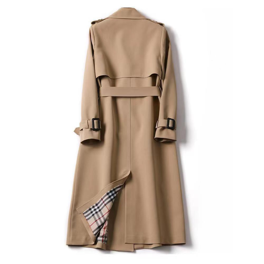 Marja | Mujer Abrigo Trench con Cinturón y Cuello de Solapa