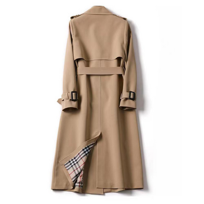 Marja | Mujer Abrigo Trench con Cinturón y Cuello de Solapa