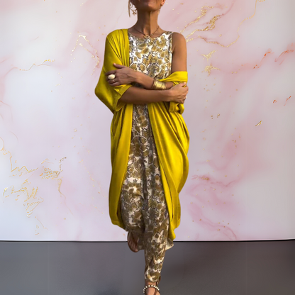 Miya | Mujer Kimono Fluido Largo para Capas