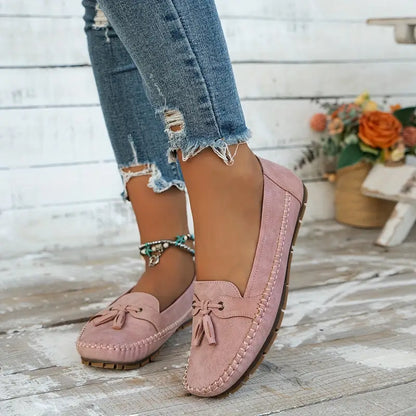 Mariska | Mujer Zapatos Vintage con Detalle de Lazo y Plantilla Acolchada