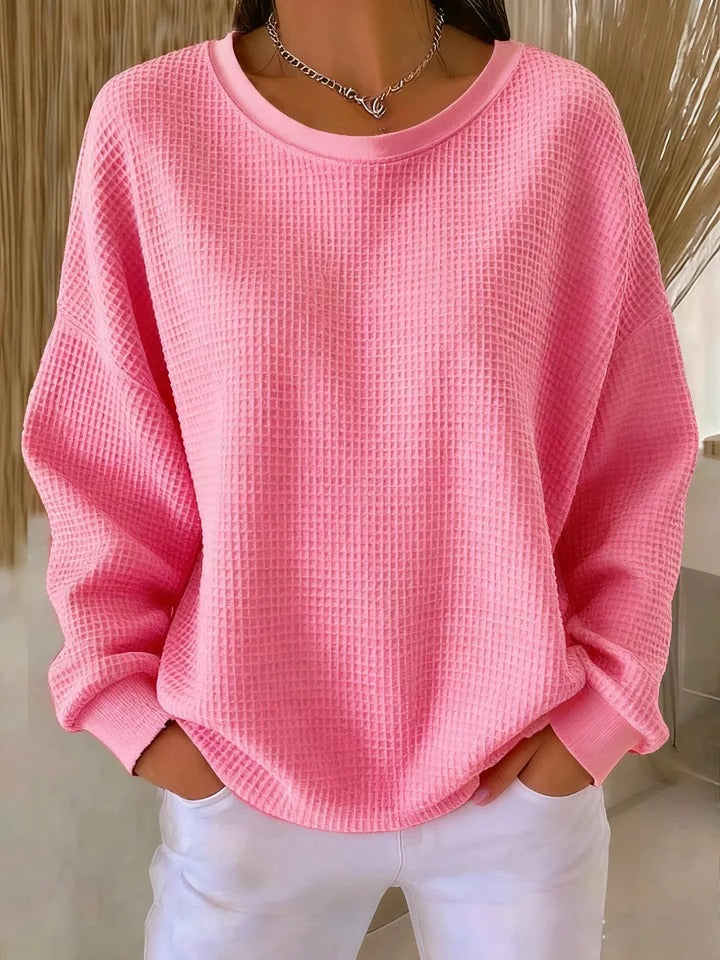 Rhosavienne | Mujer Suéter Texturizado Oversize