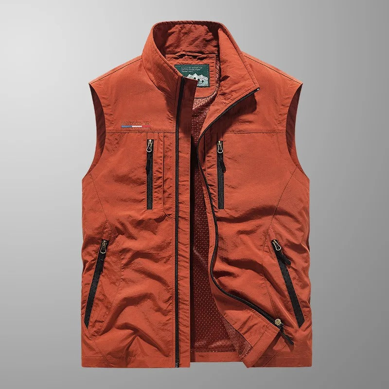 Finn | Hombre Chaleco Cargo con Múltiples Bolsillos