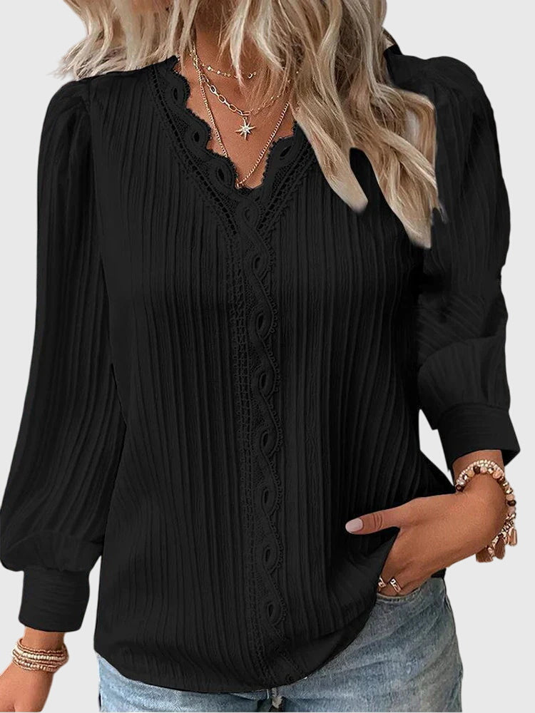 Mujer Blusa Pullover Elegante Clásica y Atemporal