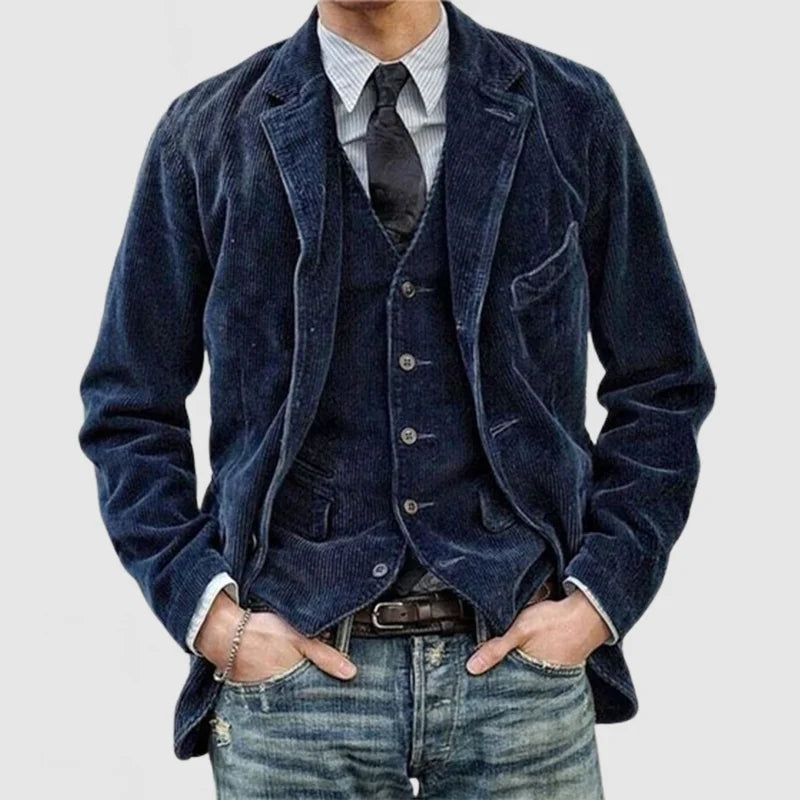 Roman | Hombre Conjunto de Chaqueta y Chaleco de Terciopelo