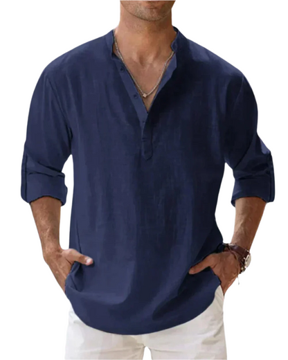 Angelique | Hombre Camisa de Algodón de Corte Ajustado