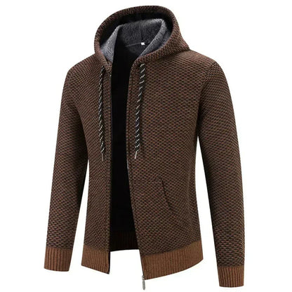 Daan | Hombre Sudadera con Capucha y Cremallera con Forro de Lana