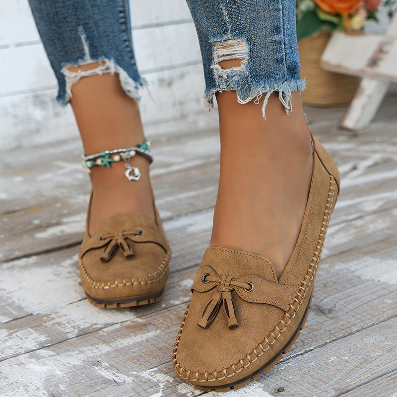 Mariska | Mujer Zapatos Vintage con Detalle de Lazo y Plantilla Acolchada