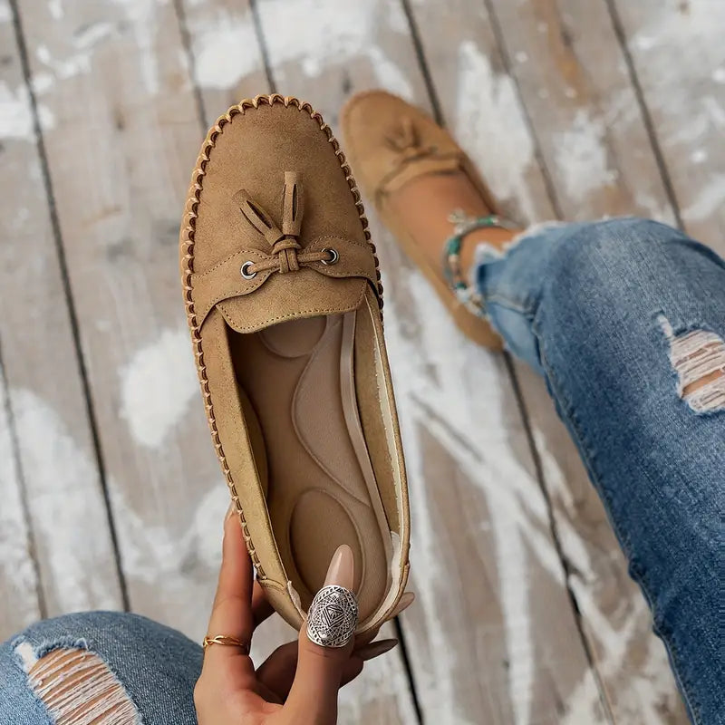 Mariska | Mujer Zapatos Vintage con Detalle de Lazo y Plantilla Acolchada