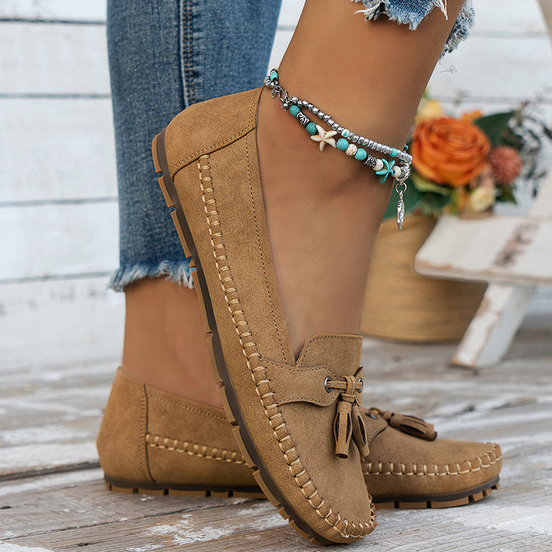 Mariska | Mujer Zapatos Vintage con Detalle de Lazo y Plantilla Acolchada